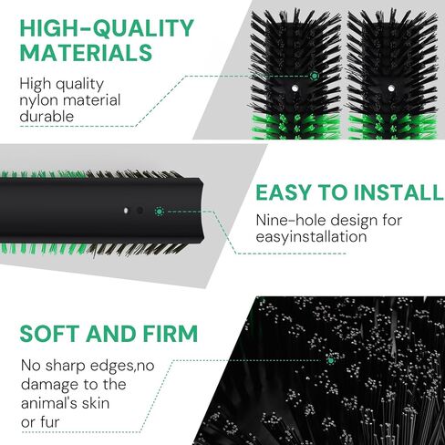 2pcs Livestock Scratching Brush with 8 Screws,Cattle and Horse Grooming Brush, Itch Relief for Horses, Goat, Cattle,Sheep,Cow and Pig,Animal Back Scratching in Kuwait