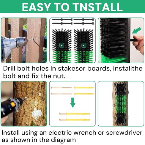 2pcs Livestock Scratching Brush with 8 Screws,Cattle and Horse Grooming Brush, Itch Relief for Horses, Goat, Cattle,Sheep,Cow and Pig,Animal Back Scratching in Kuwait