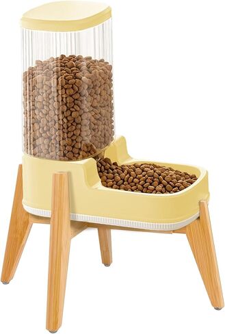 Stand for Dog Water Food Dispenser and Automatic Feeder - Suitable for Large Dogs - Bamboo in Kuwait