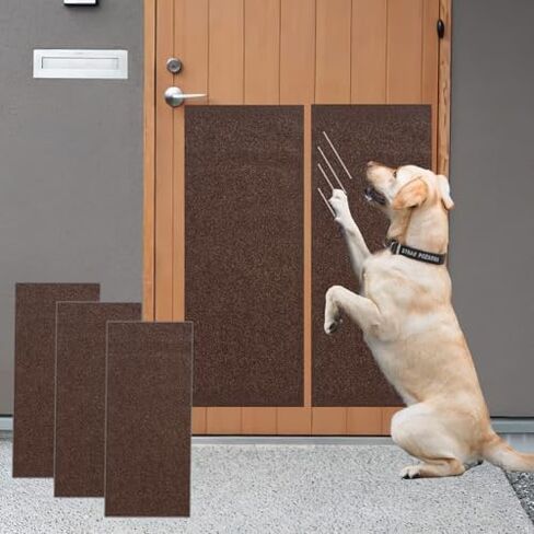 Dog Door Scratch Protector,Dog Nail File Board, Door Protector for Dog Scratching,self-Adhesive Instead of Emery Paper,pet Scratch Areas,Dog Door Protector Scratch Guard (10 inch * 12.5 feet,Black) in Kuwait