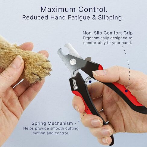 Professional Dog Nail Clippers for Large Dogs - with Safety Guard & Ergonomic Easy Grip, Dog Nail Trimmer for Large Dogs Nail Clippers and Safe Cat Nail Clippers - for Precise Grooming in Kuwait