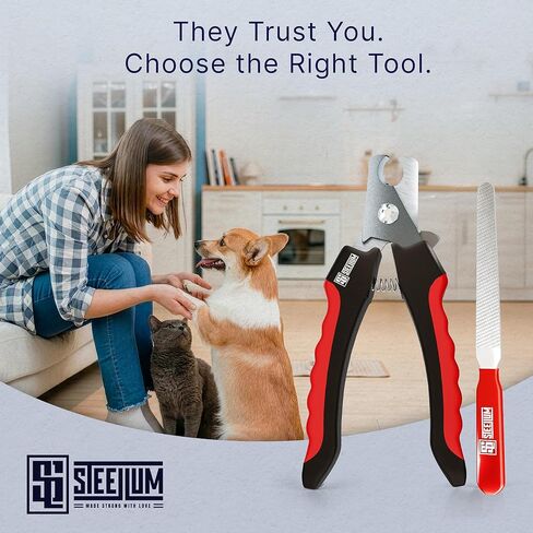 Professional Dog Nail Clippers for Large Dogs - with Safety Guard & Ergonomic Easy Grip, Dog Nail Trimmer for Large Dogs Nail Clippers and Safe Cat Nail Clippers - for Precise Grooming in Kuwait