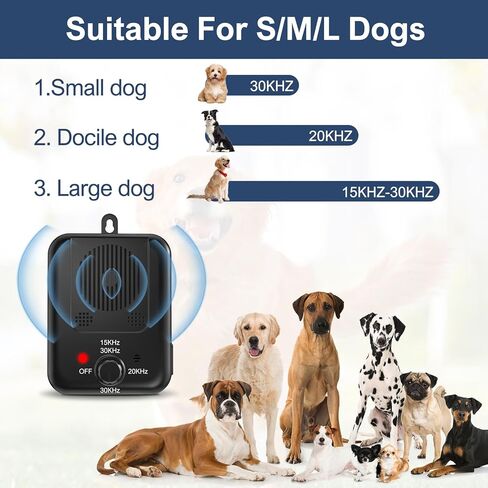 Handheld Ultrasonic Pet Trainer, Battery Powered Bark Control Device for Dogs in Kuwait