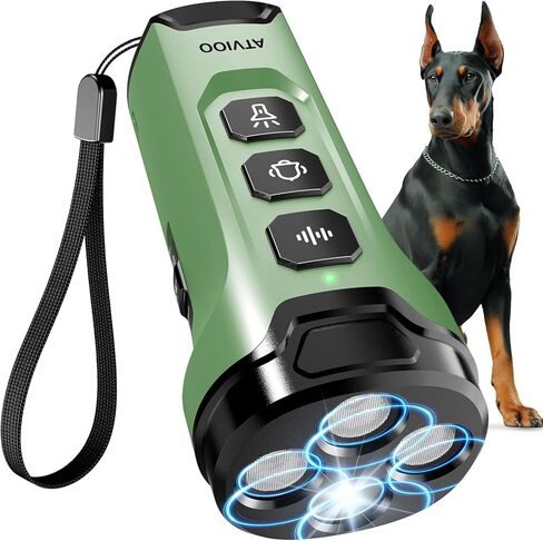 Dog Bark Deterrent Devices - Humane & Effective Training Dog, Stop No More Barking with 3X Ultrasonic Emitters (Green) in Kuwait