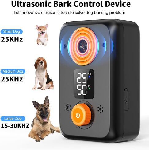 Anti Barking Device for Dogs – Ultrasonic Dog Bark Deterrent with 3 Modes, 50FT Effective Range, Rechargeable, Indoor Outdoor Anti Barking Device, Humane and Easy to Use in Kuwait