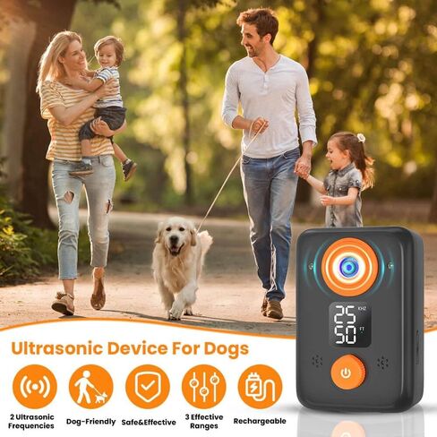 Anti Barking Device for Dogs – Ultrasonic Dog Bark Deterrent with 3 Modes, 50FT Effective Range, Rechargeable, Indoor Outdoor Anti Barking Device, Humane and Easy to Use in Kuwait