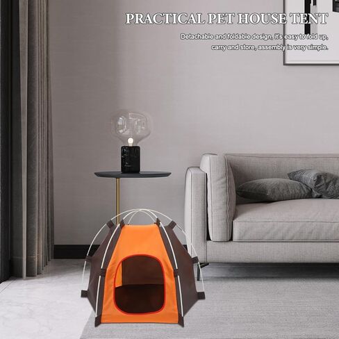 Mobestech Portable Foldable Dog Tent Waterproof Oxford Cloth Small Dog House Indoor Outdoor Pet Camping Tent Kennel for Puppies Kittens Cats in Kuwait