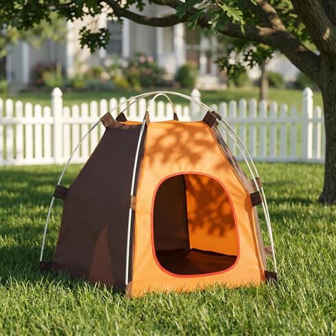 Mobestech Portable Foldable Dog Tent Waterproof Oxford Cloth Small Dog House Indoor Outdoor Pet Camping Tent Kennel for Puppies Kittens Cats in Kuwait