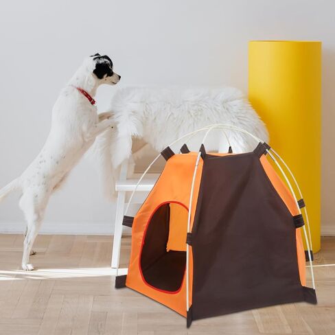 Mobestech Portable Foldable Dog Tent Waterproof Oxford Cloth Small Dog House Indoor Outdoor Pet Camping Tent Kennel for Puppies Kittens Cats in Kuwait