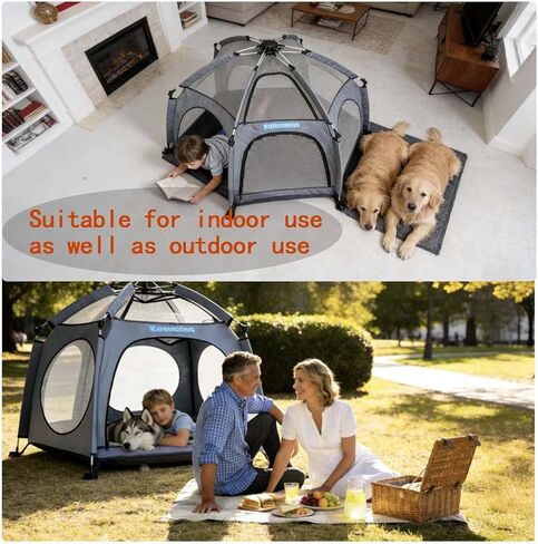 Pop-up pet Tent that Doesn't Require Setup and can be Quickly Opened into a Hexagonal pet shelter. Suitable for Large, Medium and Small Cats and Dogs. in Kuwait
