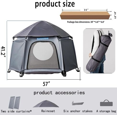 Pop-up pet Tent that Doesn't Require Setup and can be Quickly Opened into a Hexagonal pet shelter. Suitable for Large, Medium and Small Cats and Dogs. in Kuwait