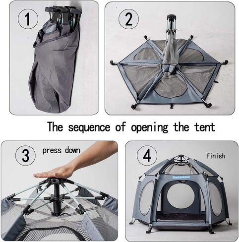 Pop-up pet Tent that Doesn't Require Setup and can be Quickly Opened into a Hexagonal pet shelter. Suitable for Large, Medium and Small Cats and Dogs. in Kuwait
