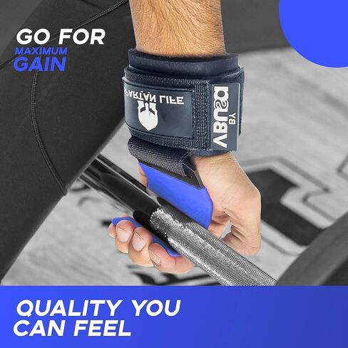 Weight Lifting Hooks Heavy Duty Power Lifting Wrist Straps Pull Ups Deadlift Grips Power Lifting Hooks Padded Workout Straps for Weightlifting Gym Gloves for Men & Women in Saudi Arabia