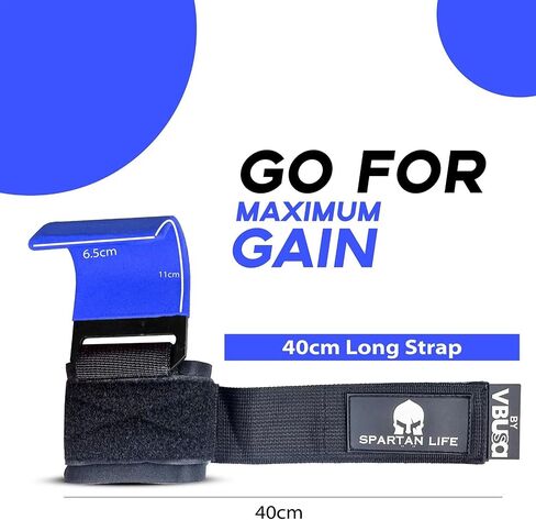 Weight Lifting Hooks Heavy Duty Power Lifting Wrist Straps Pull Ups Deadlift Grips Power Lifting Hooks Padded Workout Straps for Weightlifting Gym Gloves for Men & Women in Saudi Arabia
