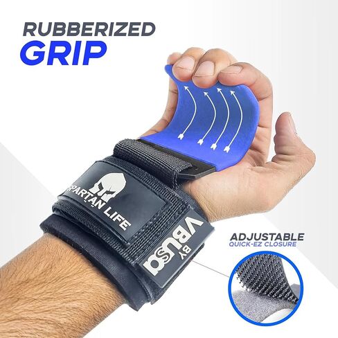 Weight Lifting Hooks Heavy Duty Power Lifting Wrist Straps Pull Ups Deadlift Grips Power Lifting Hooks Padded Workout Straps for Weightlifting Gym Gloves for Men & Women in Saudi Arabia