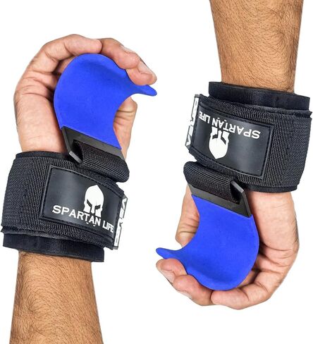 Weight Lifting Hooks Heavy Duty Power Lifting Wrist Straps Pull Ups Deadlift Grips Power Lifting Hooks Padded Workout Straps for Weightlifting Gym Gloves for Men & Women in Saudi Arabia