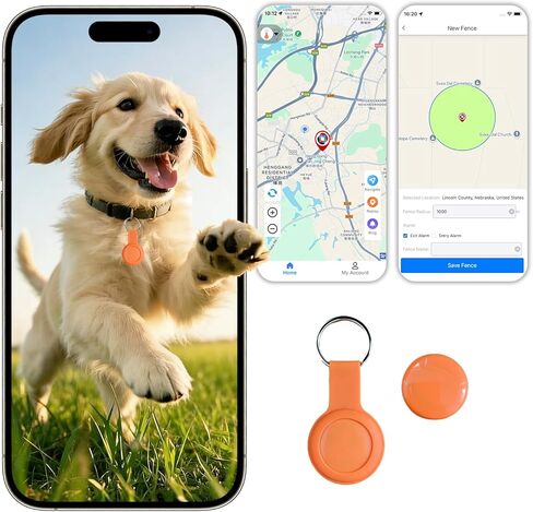 Pet GPS Tracker for Cats & Dogs – No Monthly Fee, No SIM Required, Real-Time Location Tracking – Smart Collar Compatible with Android & iOS – Ideal for Dogs, Cats, Kittens & Small Pets in Kuwait
