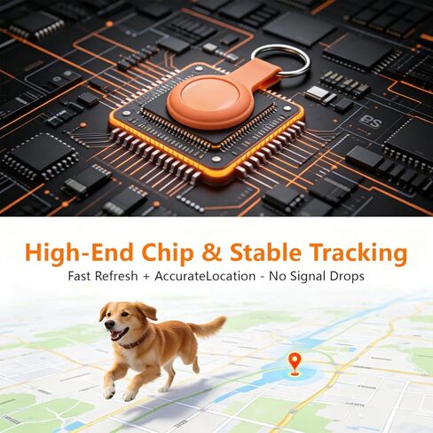 Pet GPS Tracker for Cats & Dogs – No Monthly Fee, No SIM Required, Real-Time Location Tracking – Smart Collar Compatible with Android & iOS – Ideal for Dogs, Cats, Kittens & Small Pets in Kuwait