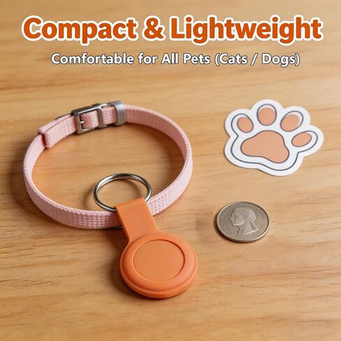 Pet GPS Tracker for Cats & Dogs – No Monthly Fee, No SIM Required, Real-Time Location Tracking – Smart Collar Compatible with Android & iOS – Ideal for Dogs, Cats, Kittens & Small Pets in Kuwait