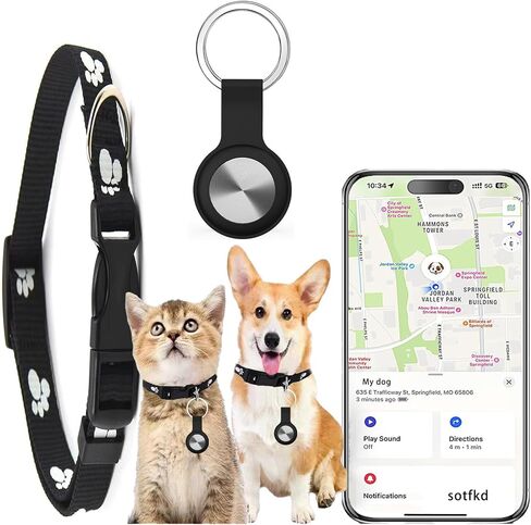 Dog Tracker GPS-Cat Tracker Collar-Cat GPS Tracker-GPS Tracker for Dogs&Cats | Dual-System Tracker | Android and iOS Universal | No Monthly Fee | Waterproof | Works with Any Collar in Kuwait