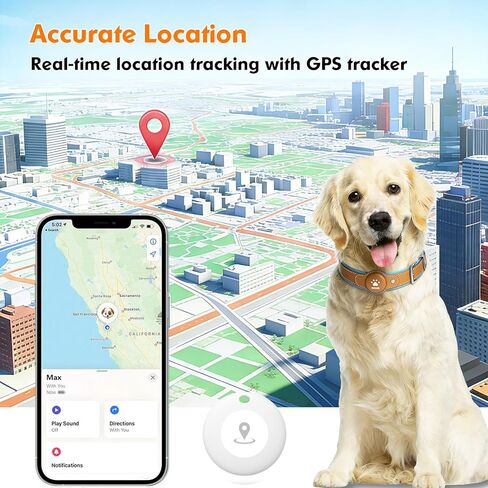 جهاز تعقب GPS للكلاب، طوق ذكي للحيوانات الأليفة 2 في 1 (iOS فقط)، طوق كلب مقاوم للماء بدون رسوم شهرية مع تتبع في الوقت الفعلي، مضاد للفقد، جهاز تعقب GPS ببطارية طويلة 365 يومًا لجميع أحجام الكلاب (يتضمن محدد الموقع) in Kuwait