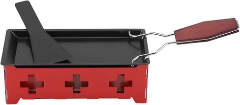 MAVIS LAVEN Portable Raclette Grill Set, Carbon Steel Mini Cheese Melting Tray with Non Stick Coating, Perfect for Camping and Home Kitchen Parties in Kuwait