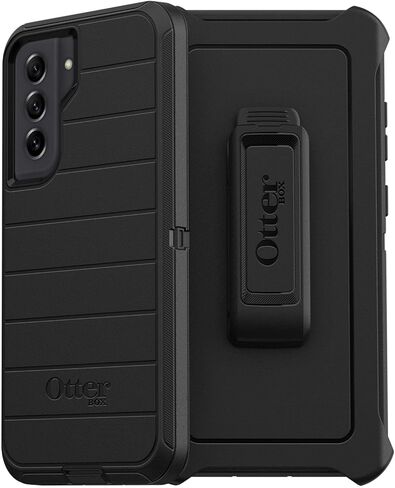 حافظة OtterBox Defender Series لهاتف Samsung Galaxy S21 FE 5G (فقط) - يتضمن مشبك الحافظة - حماية دفاعية ميكروبية - عبوة غير قابلة للبيع بالتجزئة - أرجواني سعيد in Saudi Arabia