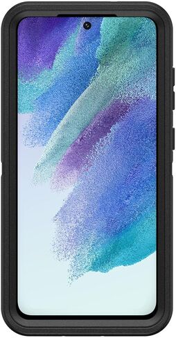 حافظة OtterBox Defender Series لهاتف Samsung Galaxy S21 FE 5G (فقط) - يتضمن مشبك الحافظة - حماية دفاعية ميكروبية - عبوة غير قابلة للبيع بالتجزئة - أرجواني سعيد in Saudi Arabia