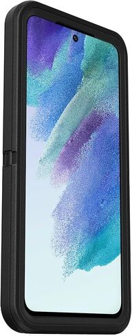حافظة OtterBox Defender Series لهاتف Samsung Galaxy S21 FE 5G (فقط) - يتضمن مشبك الحافظة - حماية دفاعية ميكروبية - عبوة غير قابلة للبيع بالتجزئة - أرجواني سعيد in Saudi Arabia