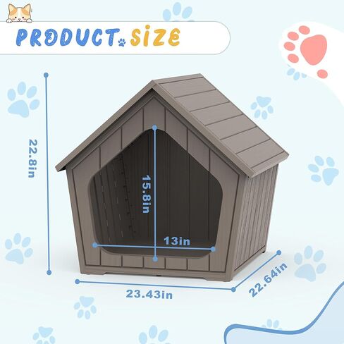 Cat Litter Box Enclosure, Resin Hidden Litter Box Furniture with Air Holes, Outdoor Cat House Weatherproof, Waterproof & Scratch-Resistant, Wide Opening Design for Easy Cleaning, Grey in Saudi Arabia
