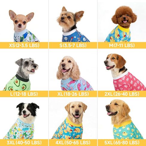 XPUDAC 4 Pack Dog Pajamas, Soft Puppy Clothes with Drawstring Adjustable Stretchy Dogs Onesie for Small Medium Doggie Shed Defender Dog Suit Pet Outfit Boy, S in Kuwait