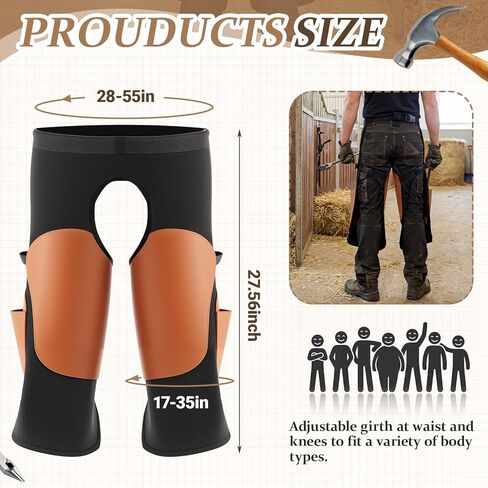 Twistover Professional Farrier Apron for Horseshoeing with Knee Pads & Adjustable Straps, Durable Work Apron for Blacksmiths, Farriers, and Woodworkers in Kuwait