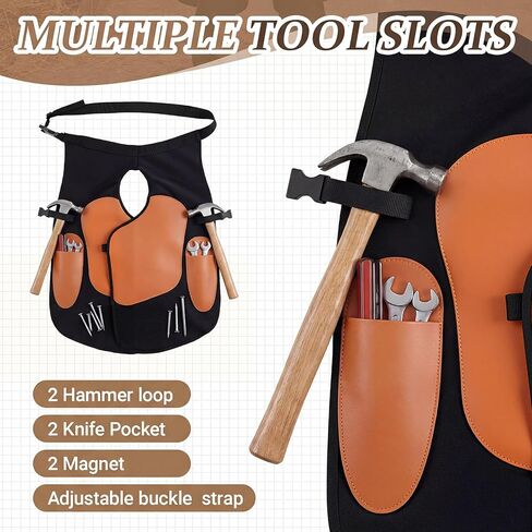 Twistover Professional Farrier Apron for Horseshoeing with Knee Pads & Adjustable Straps, Durable Work Apron for Blacksmiths, Farriers, and Woodworkers in Kuwait