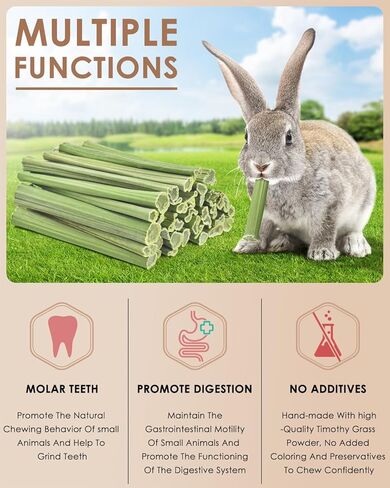 Bissap 100PCS Rabbit Chew Sticks, Natural Papaya Stems Bunny Chews Treats for Rabbits Hamsters Chinchillas Guinea Pigs Small Animals Organic Molar Chewing Snack in Kuwait