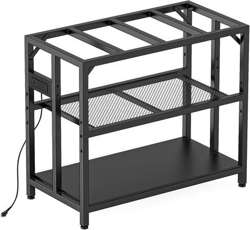 40 Gallon Fish Tank Stand with Power Outlets and Adjustable Shelf, 660LBS Capacity Metal Aquarium Stand for Turtle Tank, Reptile Terrarium and Breeder Tank, Suitable for Home Office, Rustic Brown in Kuwait