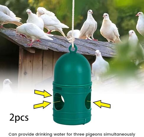 2Pcs Bird Water Drinker Accessories Pigeon Water Dispenser for Quail Parrot in Kuwait