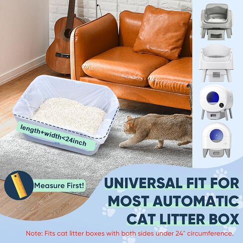 160 Count Cat Litter Box Liners Compatible with PetPivot AutoScooper 11/12 & Cumrige & Fsitego & Fumoi Self Cleaning Litter Box, Cat Litter Liners for Automatic Litter Box, 25.98" x 11.81" in Kuwait