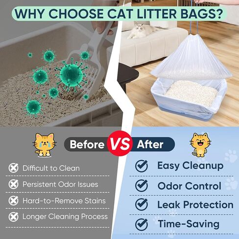 160 Count Cat Litter Box Liners Compatible with PetPivot AutoScooper 11/12 & Cumrige & Fsitego & Fumoi Self Cleaning Litter Box, Cat Litter Liners for Automatic Litter Box, 25.98" x 11.81" in Kuwait