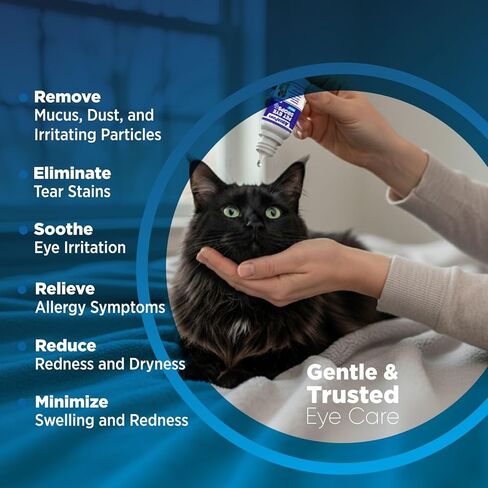 Dog Eye Drops and cat Eye Drops, pet Eye Drop,Relieve Dry Eyes Pink Eyes, Pet Tear Stain Cleaner Horses (0.98 Fl Oz) in Kuwait