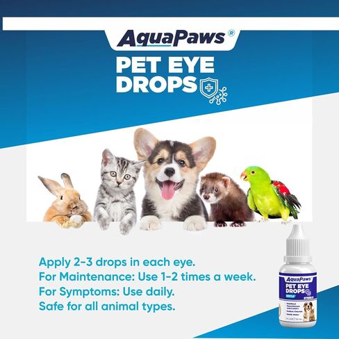 Dog Eye Drops and cat Eye Drops, pet Eye Drop,Relieve Dry Eyes Pink Eyes, Pet Tear Stain Cleaner Horses (0.98 Fl Oz) in Kuwait