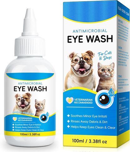 Daiasns Cataract Drops for Dogs, Eye Drops for Eye Infection Treatment, Relieving Itching & Irritation, Vet-Recommended Pink Eyes and Tear Stain Cleaner for Dogs and Cats - 3.38oz in Kuwait