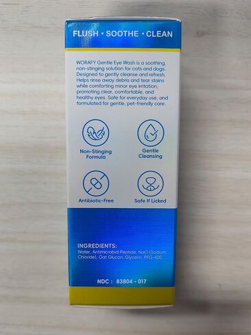 Daiasns Cataract Drops for Dogs, Eye Drops for Eye Infection Treatment, Relieving Itching & Irritation, Vet-Recommended Pink Eyes and Tear Stain Cleaner for Dogs and Cats - 3.38oz in Kuwait