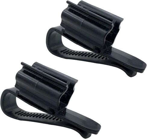 2Pcs Fish Tank Mounting Clip, Adjustable Water Pipe Hose Holder for 0.31"-0.62" Diameter Aquarium Tube, Aquarium Air Pump Accessories (Black) in Saudi Arabia