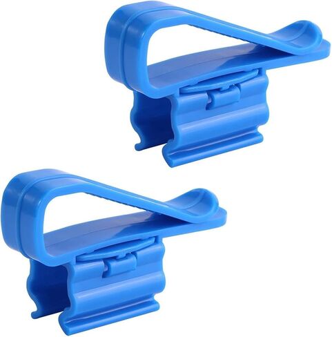 2Pcs Fish Tank Mounting Clip, Adjustable Water Pipe Hose Holder for 0.31"-0.62" Diameter Aquarium Tube, Aquarium Air Pump Accessories (Black) in Saudi Arabia