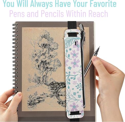 مستر بن - حامل أقلام جلدي قابل للتعديل، قطعتين، 8 × 1.5 بوصة in Saudi Arabia