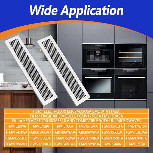 Quality Microwave Filter Fit for Frigidaire FGMV17WNVFA FMV152KSA FMV152KBA FMV152KMA FMV152KQA FMV152KWA for Electrolux EI30SM35QSA EMOW1911ASA for Kenmore and Uni Microwaves in Kuwait