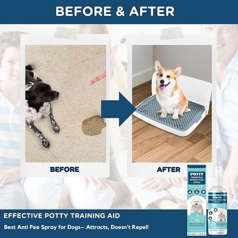 Advanced Potty Training Spray for Dogs & Puppies - Long-Lasting Pheromone Attractant - Housebreaking Aid for Artificial Grass, Pee Pads & Outdoor Lawns - Puppy Essentials,100ML in Kuwait