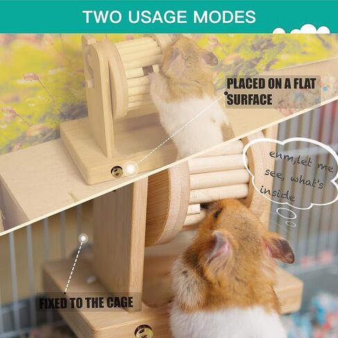 Hamster Enrichment Toys - Wooden Rat Toys for Pet Rats & Mice - Interactive Foraging Puzzle Feeder for Syrian, Dwarf - Small Animal Treat Dispenser in Saudi Arabia