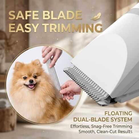 Dog Clippers for Grooming, IPX7 Waterproof Low Noise Dog Grooming Kit for Dogs & Cats, Cordless USB Rechargeable Pet Hair Clipper, Paw Trimmer & Nail Grinder, Professional Grooming Set for Home Use in Kuwait