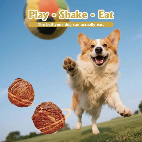 Dog Treats,2 Pcs Duck Wrapped Rawhide Spherica with Egg Yolk Center,Long-Lasting Chews for Medium & Large Dogs,200g in Kuwait